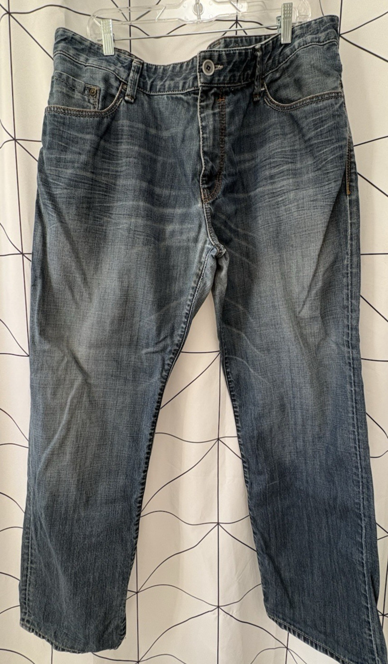 Mavi Matt Relaxed Straight Leg Stretch 5-Pocket Denim Jeans – Men's 40 X 34 Blue